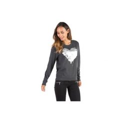 Bluza damska ze ściągaczami, nierozpinana gładka, z printem sportowa. Czarne bluzy sportowe damskie marki TXM. Za 19,99 zł.
