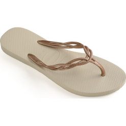 Havaianas - Japonki. Brązowe klapki damskie Havaianas, bez wzorów, z materiału, bez obcasa, na obcasie. W wyprzedaży za 69,90 zł.