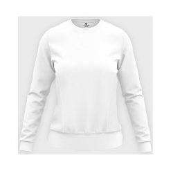 Damska bluza taliowana (bez nadruku, gładka) - biała. Białe bluzy damskie MegaKoszulki, z nadrukiem, bez rękawów, bez kaptura. Za 49,90 zł.