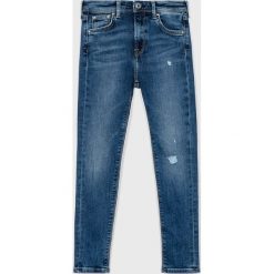 Pepe Jeans - Jeansy dziecięce Pixlette High 128-180 cm. Niebieskie jeansy dziewczęce Pepe Jeans, bez wzorów, z elastanu, z podwyższonym stanem. W wyprzedaży za 219,90 zł.
