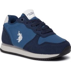 Sneakersy U.S. POLO ASSN. - Shire1 NOBIK4127S9/NS1 Dkbl. Niebieskie trampki chłopięce U.S. Polo Assn., bez wzorów, ze skóry ekologicznej, na sznurówki. W wyprzedaży za 189,00 zł.
