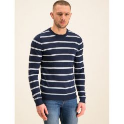 Sweter MICHAEL Michael Kors Striped CF96KW02DG. Niebieskie swetry męskie MICHAEL Michael Kors, m, bez wzorów, z wełny, klasyczne, z klasycznym kołnierzykiem, bez kaptura. W wyprzedaży za 339,00 zł.