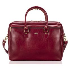 Torby na laptopa: SKÓRZANA TORBA NA LAPTOPA MARINA CZERWONA RUBY