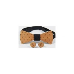 Muszka + Spinki #9. Pomarańczowe muszki męskie marki The bow bow ties, w paski, z dzianiny. Za 139,00 zł.