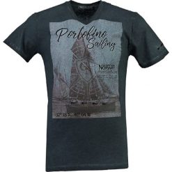 T-shirty męskie z nadrukiem: Koszulka „JeanPaul” w kolorze granatowym