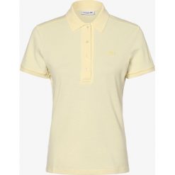 Lacoste - Damska koszulka polo, żółty. Żółte koszulki damskie polo Lacoste, z aplikacjami, z dżerseju, polo. Za 449,95 zł.