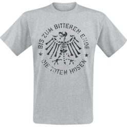Die Toten Hosen Retro Adler T-Shirt odcienie szarego. Szare t-shirty męskie z nadrukiem Die Toten Hosen, m, z okrągłym kołnierzem. Za 79,90 zł.