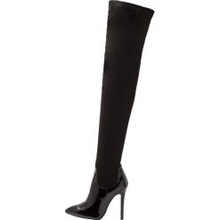 BEBO LEENA Kozaki na obcasie black. Czarne buty zimowe damskie BEBO, z materiału, na obcasie. W wyprzedaży za 136,95 zł.