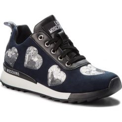 Sneakersy LOVE MOSCHINO - JA15202G06JK0851 Petroli. Niebieskie półbuty damskie Love Moschino, ze skóry ekologicznej. W wyprzedaży za 539,00 zł.