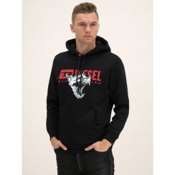 Bluza Diesel S-Gir-Hood-BX1 00S02W 0EAXH. Czarne bluzy męskie Diesel, s, bez wzorów, z bawełny, bez kołnierzyka, bez rękawów, bez kaptura. W wyprzedaży za 349,00 zł.