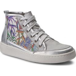 Sneakersy EDEO - 2365-778/783/761 Szary/Kwiaty. Szare półbuty damskie Edeo, ze skóry. W wyprzedaży za 229,00 zł.