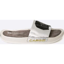 Carinii - Klapki. Szare klapki damskie marki Carinii, ze skóry. W wyprzedaży za 119,90 zł.
