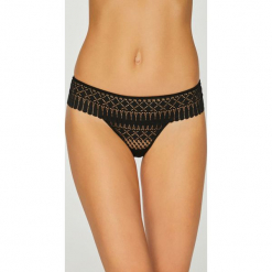 Etam - Stringi Bas Fashion. Brązowe stringi Etam, z bawełny. Za 69,90 zł.