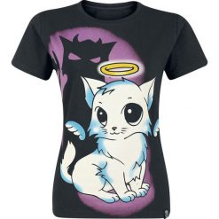 Bluzki asymetryczne: Innocent Kitty Angel T Koszulka damska czarny