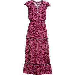 Sukienka z guzikami bonprix ciemnoróżowy - leo. Różowe sukienki damskie bonprix, bez wzorów, bez kołnierzyka, z długim rękawem, długie, maxi. Za 64,99 zł.