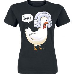 Bluzki damskie: Goodie Two Sleeves Bach. Koszulka damska czarny