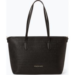 Valentino - Damska torba shopper, czarny. Czarne torby damskie na zakupy Valentino, w paski, bez dodatków. Za 499,95 zł.
