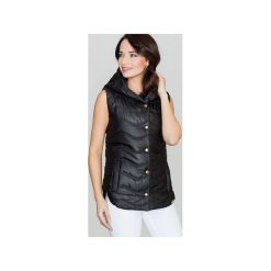 Kamizelka K311 Czarny. Czarne kamizelki damskie marki Lenitif, xl, bez wzorów, bez kaptura. Za 169,00 zł.