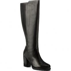 Kozaki GEOX - D New Lise H.H D746UH 00043 C9999 Black. Czarne buty zimowe damskie Geox, z gumy, na obcasie. W wyprzedaży za 479,00 zł.