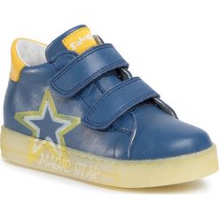 Sneakersy NATURINO - Falcotto Nedo 0012014647.01.1C81 Azurro/Giallo. Niebieskie trampki chłopięce Naturino, bez wzorów, ze skóry, na rzepy. Za 389,00 zł.