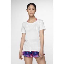 T-shirt damski TSD016 - biały. Białe t-shirty damskie xs, bez wzorów, bez kołnierzyka. W wyprzedaży za 34,99 zł.