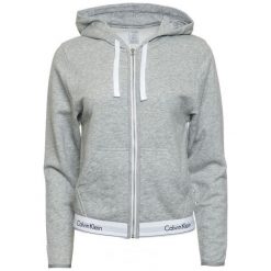Calvin Klein Bluza Damska L Szary. Szare bluzy damskie Calvin Klein, l, bez wzorów, z gumy, bez rękawów, bez kaptura. Za 319,00 zł.