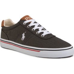 Tenisówki POLO RALPH LAUREN - Hanford 816786047002 Black/White PP. Szare półbuty męskie Polo Ralph Lauren, na co dzień, bez wzorów, z gumy, eleganckie, bez zapięcia. W wyprzedaży za 239,00 zł.