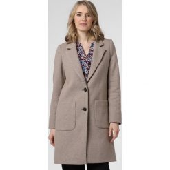Esprit Casual - Płaszcz damski, beżowy. Brązowe płaszcze damskie Esprit Casual, s, bez wzorów, z wełny, eleganckie. Za 599,95 zł.