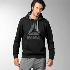 Bejsbolówki męskie: BLUZA REEBOK WORKOUT READY BIG LOGO AX5805