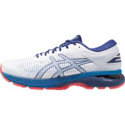 ASICS GELKAYANO 25 Obuwie do biegania Stabilność white/blue print. Białe buty do biegania męskie Asics, z gumy. Za 759,00 zł.