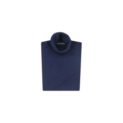 Granatowy golf męski SW9. Niebieskie swetry męskie Lanieri Fashion - swetry męskie, m, bez wzorów, z wełny, casualowe, z golfem, bez kaptura. Za 134,10 zł.