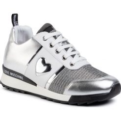 Sneakersy LOVE MOSCHINO - JA15192G1AIK290B Arg/Arg/Bia/Gri. Szare półbuty damskie Love Moschino, ze skóry ekologicznej. Za 999,00 zł.
