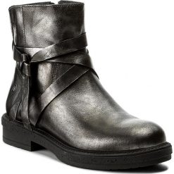 Botki NESSI - 17250/N Srebro 8. Szare buty zimowe damskie Nessi, ze skóry, na obcasie. W wyprzedaży za 269,00 zł.