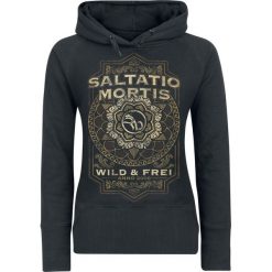 Bluzy rozpinane damskie: Saltatio Mortis Flourish Mandala Bluza z kapturem damska czarny