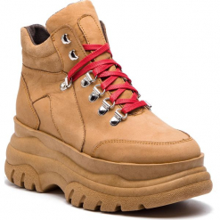 Sneakersy EVA MINGE - Asegur 4A 18PM1372669EF 604. Brązowe sneakersy damskie Eva Minge, z nubiku. W wyprzedaży za 309,00 zł.