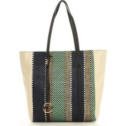 MONNARI Lekka torebka shopper bag beżowy z zielonym. Brązowe torby damskie na zakupy Monnari, bez wzorów, ze skóry ekologicznej, biznesowe, bez dodatków. W wyprzedaży za 187,00 zł.