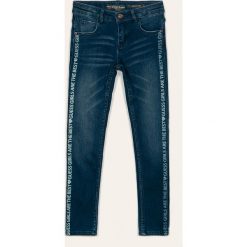Guess Jeans - Jeansy dziecięce 118-175 cm. Niebieskie jeansy dziewczęce Guess Jeans, z aplikacjami, z elastanu. Za 219,90 zł.