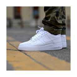 Buty Nike Air Force 1 Low 07 "All White" (315122-111). Białe buty sportowe męskie marki Nike, ze skóry, bez zapięcia, Nike Air Force. Za 419,99 zł.