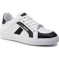 Sneakersy PLEIN SPORT - Lo-Top Sneakers Cross Tiger F19S MSC2246 STE003N White/Black 0102. Czarne sneakersy męskie Plein Sport, bez zapięcia. Za 1039,00 zł.