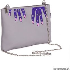 Torebka TOUCH Purple. Fioletowe torebki klasyczne damskie Pakamera, z haftami, na ramię, z haftem. Za 149,00 zł.