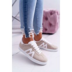 Sportowe Damskie Buty Beżowe Sheia. Brązowe buty sportowe damskie Tagless, bez wzorów, z tkaniny, klasyczne. Za 79,00 zł.