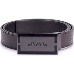 Versace Collection Pasek. Paski męskie Versace Collection, w paski, ze skóry. Za 349,00 zł.