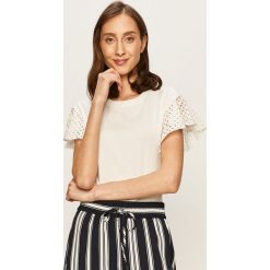 Karl Lagerfeld - T-shirt. Czarne bluzki damskie KARL LAGERFELD, s, bez wzorów, z elastanu, z okrągłym kołnierzem. Za 489,90 zł.