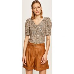 Morgan - T-shirt. Szare bluzki damskie Morgan, s, bez wzorów, z elastanu, casualowe, bez kołnierzyka, z krótkim rękawem. W wyprzedaży za 119,90 zł.