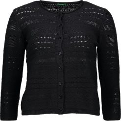 Kardigan w kolorze czarnym. Czarne kardigany damskie Benetton, xs, bez wzorów, z bawełny, bez rękawów, bez kaptura. W wyprzedaży za 64,95 zł.