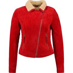 Bomberki damskie: Freaky Nation TEDDY STAR Kurtka skórzana red/birch