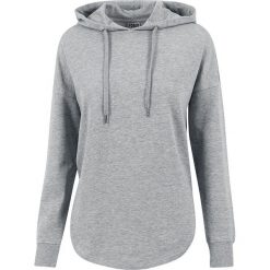 Bluzy damskie: Urban Classics Ladies Oversized Terry Hoodie Bluza z kapturem damska odcienie jasnoszarego