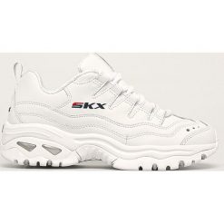 Skechers - Buty. Białe buty sportowe damskie Skechers, ze skóry. W wyprzedaży za 219,90 zł.