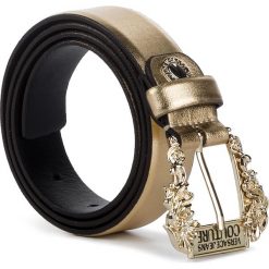 Pasek Damski VERSACE JEANS COUTURE - D8VUBF01 71221 901. Żółte paski damskie Versace Jeans Couture, w paski, z jeansu. Za 449,00 zł.