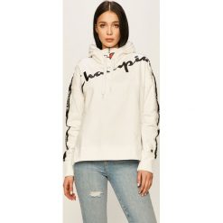 Champion - Bluza. Białe bluzy damskie Champion, s, z nadrukiem, z bawełny, bez rękawów, z kapturem. Za 319,90 zł.